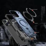 Hybrid Armor Trendy Case With MagSafe Blue iPhone 16 Pro Tok