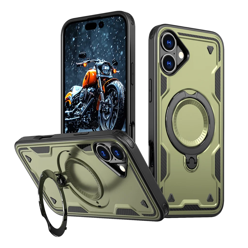 Hybrid Armor Trendy Case With MagSafe Green iPhone 16 Plus Tok