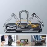 Joyroom Dual Hinge Case For Armored Case With A Stand And A Ring Holder Black iPhone 14 Pro Tok