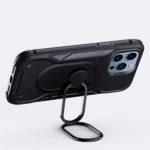 Joyroom Dual Hinge Case For Armored Case With A Stand And A Ring Holder Black iPhone 14 Pro Tok