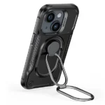 Joyroom Dual Hinge Case For Armored Case With A Stand And A Ring Holder Black iPhone 14 Tok