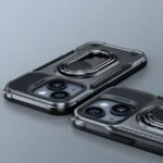 Joyroom Dual Hinge Case For Armored Case With A Stand And A Ring Holder Black iPhone 14 Tok