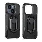 Joyroom Dual Hinge Case For Plus Armored Case With A Stand And A Ring Holder Black iPhone 14 Plus Tok