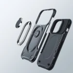 Joyroom Dual Hinge Case For Plus Armored Case With A Stand And A Ring Holder Black iPhone 14 Plus Tok