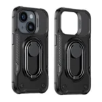 Joyroom Dual Hinge Case For Plus Armored Case With A Stand And A Ring Holder Black iPhone 14 Plus Tok