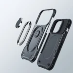 Joyroom Dual Hinge Case For Plus Armored Case With A Stand And A Ring Holder Black iPhone 14 Plus Tok