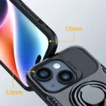 Joyroom Dual Hinge Case For Plus Armored Case With A Stand And A Ring Holder Black iPhone 14 Plus Tok