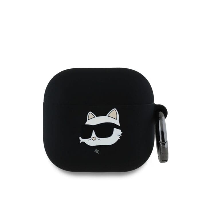 Karl Lagerfeld 3D Logo NFT Choupette Head Silicone Black AirPods 4 Tok