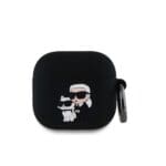 Karl Lagerfeld 3D Logo NFT Karl and Choupette Silicone Black AirPods 4 Tok