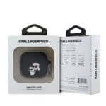 Karl Lagerfeld 3D Logo NFT Karl and Choupette Silicone Black AirPods 4 Tok