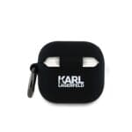 Karl Lagerfeld 3D Logo NFT Karl Head Silicone Black AirPods 4 Tok