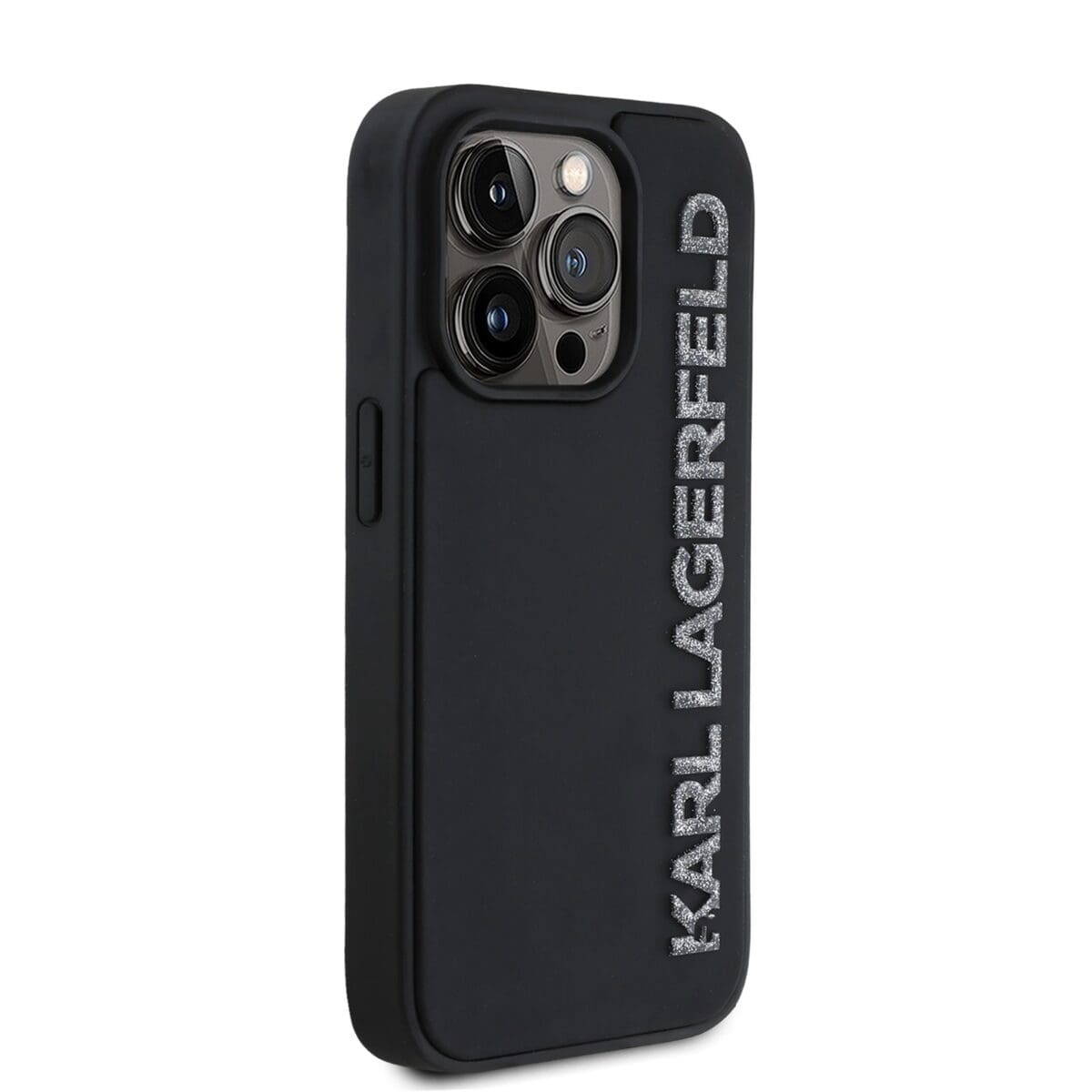 Karl Lagerfeld 3D Rubber Glitter Logo Black iPhone 13 Pro Tok
