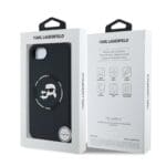 Karl Lagerfeld Liquid Silicone K&CH Heads MagSafe Black iPhone 16e Tok