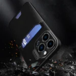 Leather Stand Case Case For Cover Card Wallet With Stand Black iPhone 14 Pro Tok