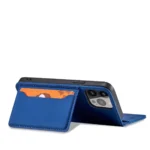 Magnet Card Case Case For Flip Cover Wallet Stand Blue iPhone 14 Pro Max Tok