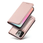 Magnet Card Case Case For Flip Cover Wallet Stand Pink iPhone 14 Pro Max Tok