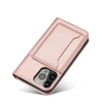 Magnet Card Case Case For Flip Cover Wallet Stand Pink iPhone 14 Pro Tok