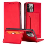 Magnet Card Case Case For Flip Cover Wallet Stand Red iPhone 14 Pro Tok