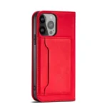 Magnet Card Case Case For Flip Cover Wallet Stand Red iPhone 14 Pro Tok