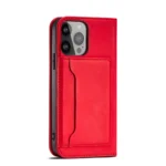 Magnet Card Case Case For Flip Cover Wallet Stand Red iPhone 14 Pro Tok