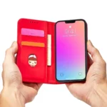 Magnet Card Case For Pouch Card Wallet Card Holder Red iPhone 13 Pro Max Tok