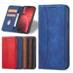 Magnet Fancy Case Case For Flip Cover Wallet Stand Blue iPhone 14 Pro Tok