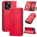 Magnet Fancy Case Case For Flip Cover Wallet Stand Red iPhone 14 Pro Tok