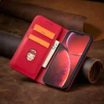 Magnet Fancy Case Case For Flip Cover Wallet Stand Red iPhone 14 Pro Tok