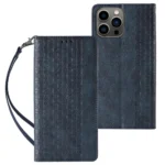 Magnet Strap Case Flip Wallet Mini Lanyard Stand Blue iPhone 14 Pro Tok