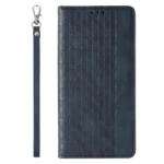 Magnet Strap Case Flip Wallet Mini Lanyard Stand Blue iPhone 14 Pro Tok