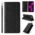 Magnet Strap Case For Pouch Wallet + Mini Lanyard Pendant Black iPhone 12 Pro Max Tok