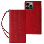 Magnet Strap Case Plus Case With Flip Wallet Mini Lanyard Stand Red iPhone 14 Plus Tok