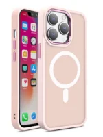 Magnetic Color Matte Case For - Pink iPhone 15 Pro Max Tok