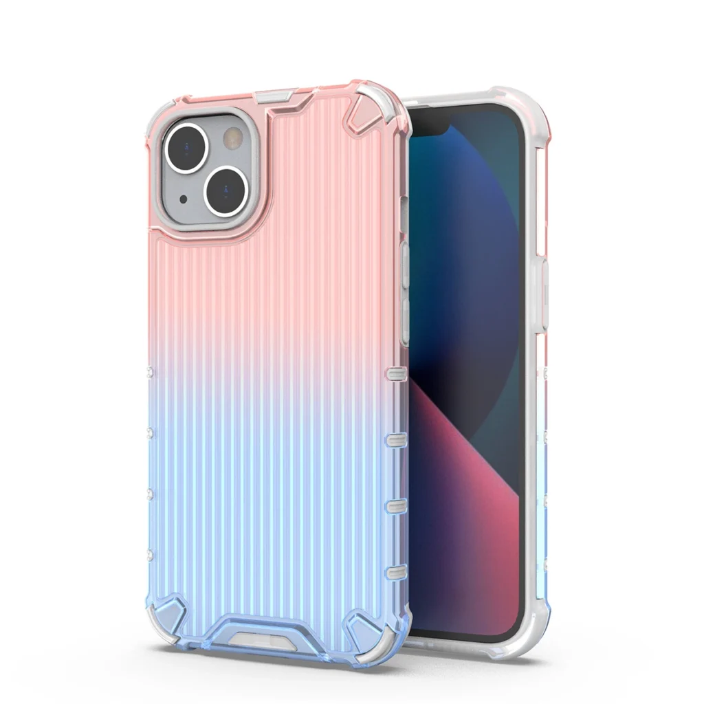 Ombre Protect Case For Plus Armored Cover Pink And Blue iPhone 14 Plus Tok