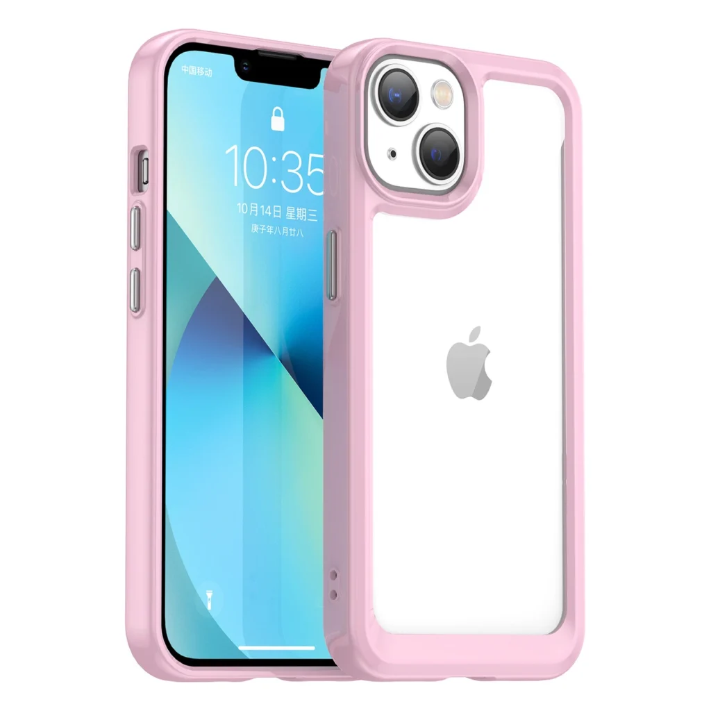 Outer Space Case Plus Hard Cover With A Gel Frame Pink iPhone 14 Plus Tok