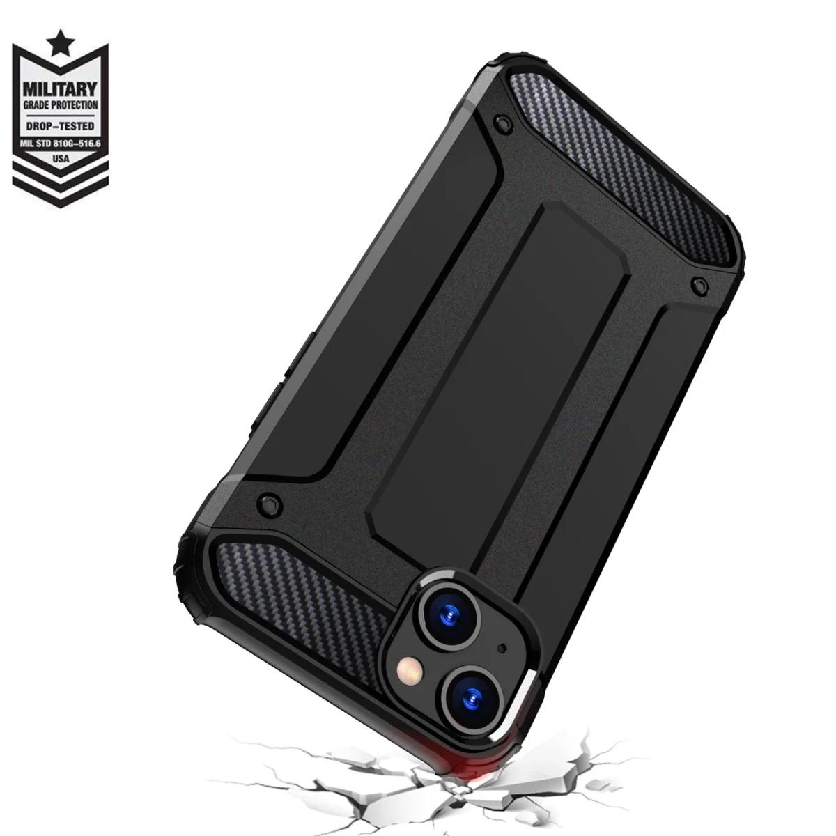Plus Hybrid Armor Case - Black iPhone 15 Plus Tok