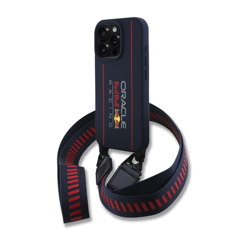 Red Bull Silicone Vertical Logo MagSafe + Crossbody Navy iPhone 16 Pro Max Tok