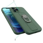 Ring Case Silicone Case With Finger Grip And Stand For Red iPhone 13 Pro Tok