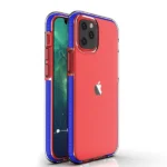 Spring Case Clear Tpu Gel Protective Cover With Colorful Frame For Dark Blue iPhone 13 Mini Tok
