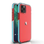 Spring Case Clear Tpu Gel Protective Cover With Colorful Frame For Light Blue iPhone 13 Mini Tok