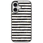 Stripes Gold Black White iPhone 16 Tok