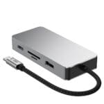 Tech-Protect Hb05 Hub Adapter 9In1 Type-C + Usb2.0 + Usb3.0 + Hdmi 4K 60Hz + Sd/Tf + Pd100W + Rj45 1000M Space Grey