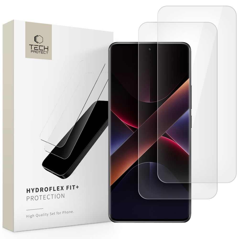 Tech-Protect Hydroflex Fit+ 2-Pack Clear Xiaomi Redmi Note 14 Pro 5G/14 Pro Plus 5G/Poco X7 5G