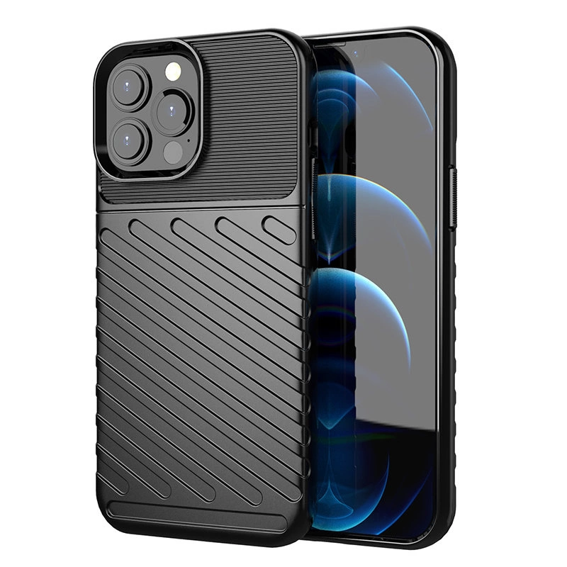 Thunder Case Flexible Tough Rugged Cover Tpu Case For Black iPhone 13 Pro Max Tok