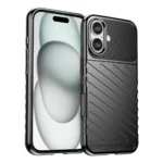 Thunder Case Silicone Case Black iPhone 16 Tok