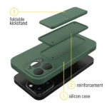 Wozinsky Kickstand Case Silicone Case With Stand For Red iPhone 13 Tok