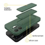 Wozinsky Kickstand Case Silicone Case With Stand For Red iPhone 13 Tok