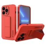 Wozinsky Kickstand Case Silicone Case With Stand For Red iPhone 13 Tok