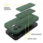 Wozinsky Kickstand Case Silicone Case With Stand For Red iPhone 13 Tok