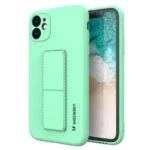 Wozinsky Kickstand Case Silicone With Stand Mint iPhone 12 Pro Tok
